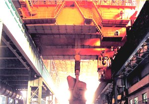 100/32吨行车的轨道安装对